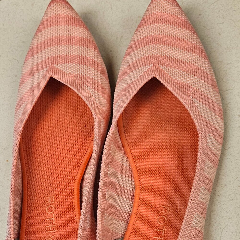 Rothy's Flats The Point Macaron Stripe Size 9